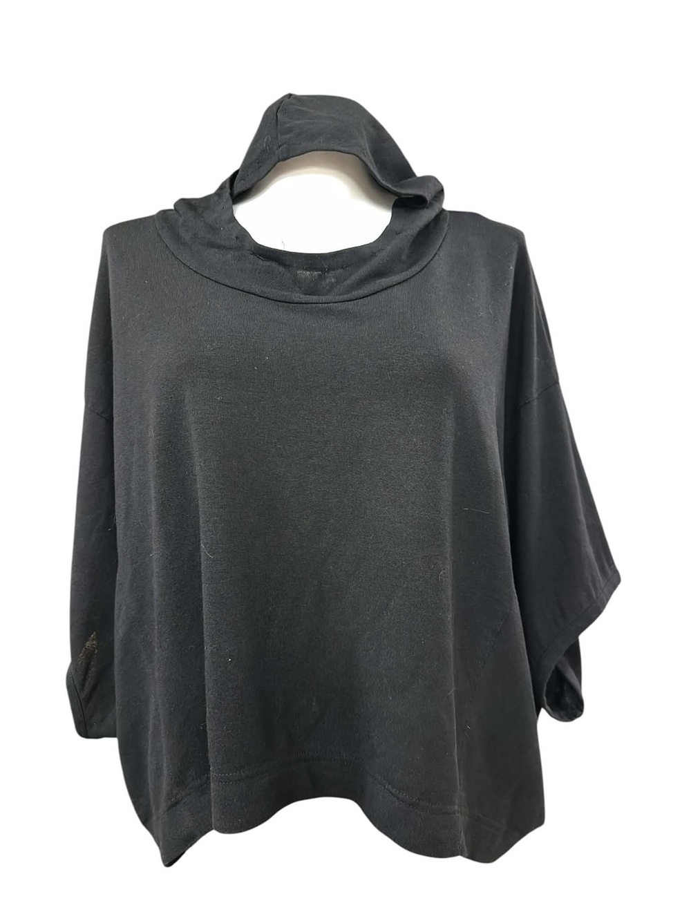 Red Coral Black Hooded Oversized Sweater Size XL